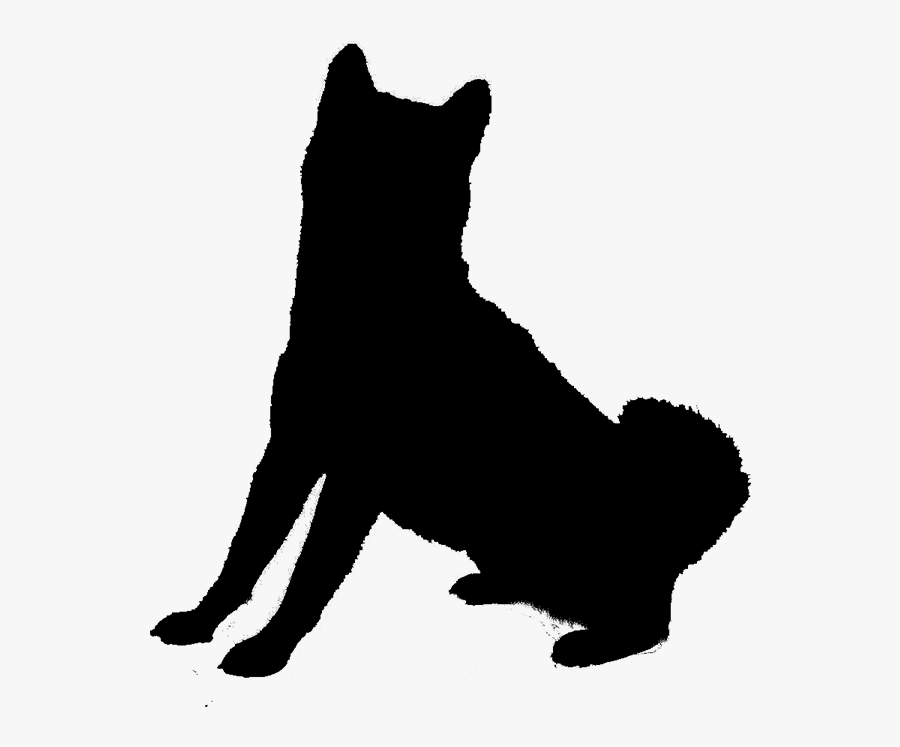 Shiba Inu Silhouette, Transparent Clipart