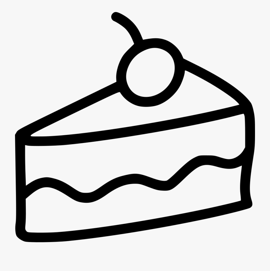 Slice Of Cake Ii - Cake Slice Drawing Png, Transparent Clipart