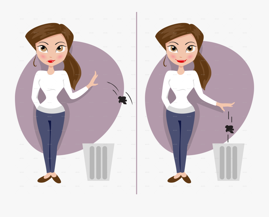 People Who Are Throwing Garbage On Road, Transparent Clipart