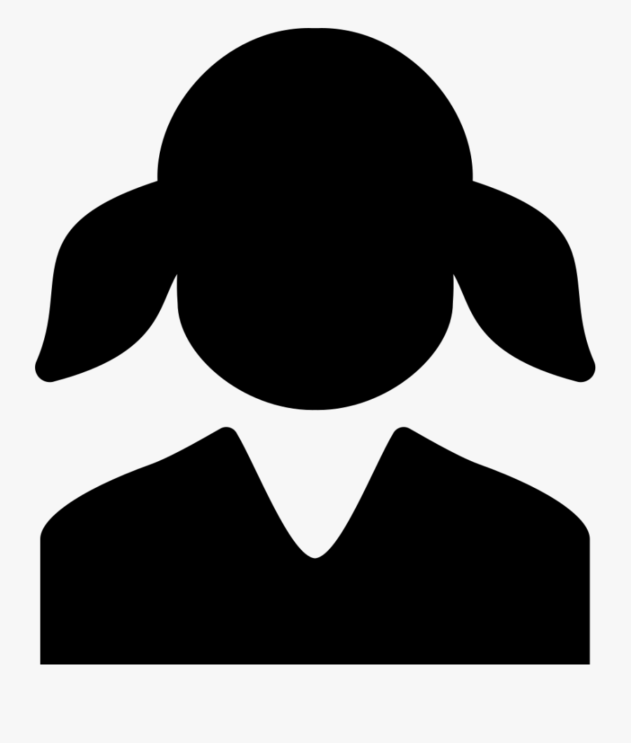 Girl With Two Ponytails, Transparent Clipart