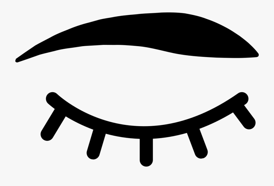 Closed Eyes With Lashes And Brows - Anatomy Clipart, Transparent Clipart