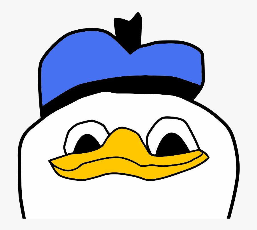 Donald Duck High Face, Transparent Clipart