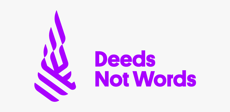 Deeds Not Words Logo, Transparent Clipart