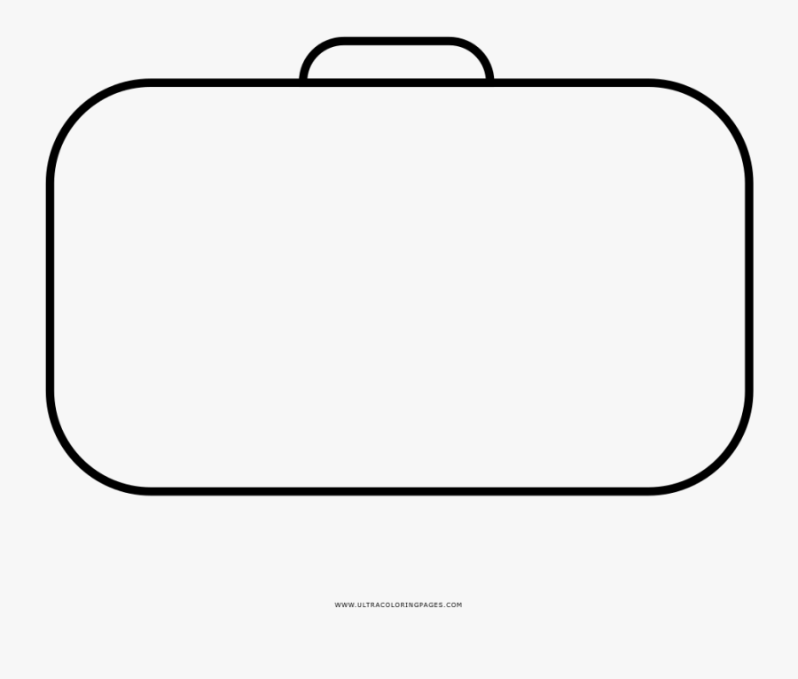 Suitcase Coloring Page, Transparent Clipart