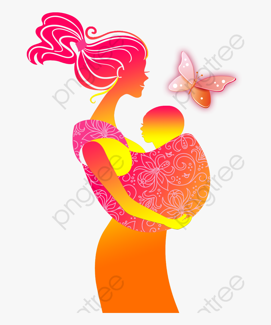 Mother Holding A Baby - Mom Group Icon, Transparent Clipart