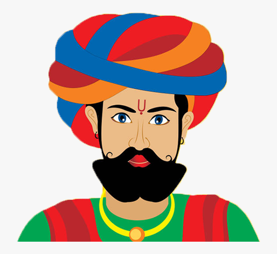 Illustration Rajasthani Person, Transparent Clipart
