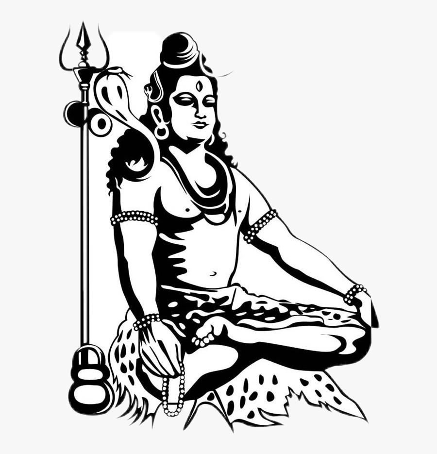 #har Har Mahadev Sticker - Black And White Mahadev, Transparent Clipart