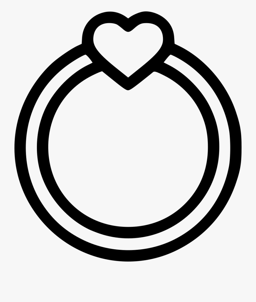 Romantic Valentine Day Heart Wedding Ring - Heart, Transparent Clipart