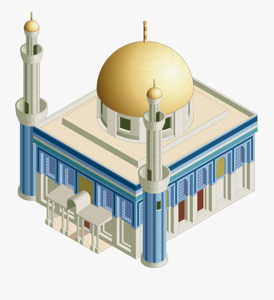 Mosque Clip Art Continental - Masjid Clipart 3d Png, Transparent Clipart