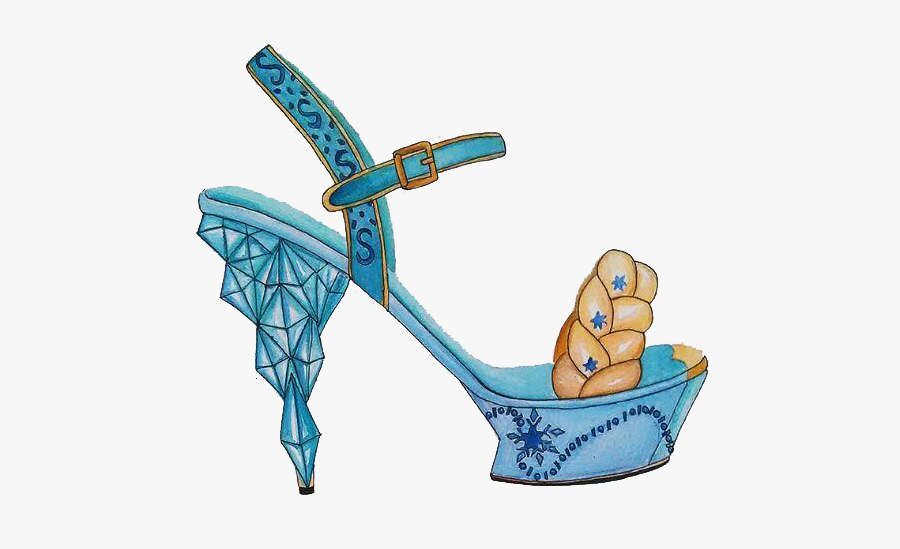 Clip Art Sandalia Desenho - High-heeled Shoe, Transparent Clipart