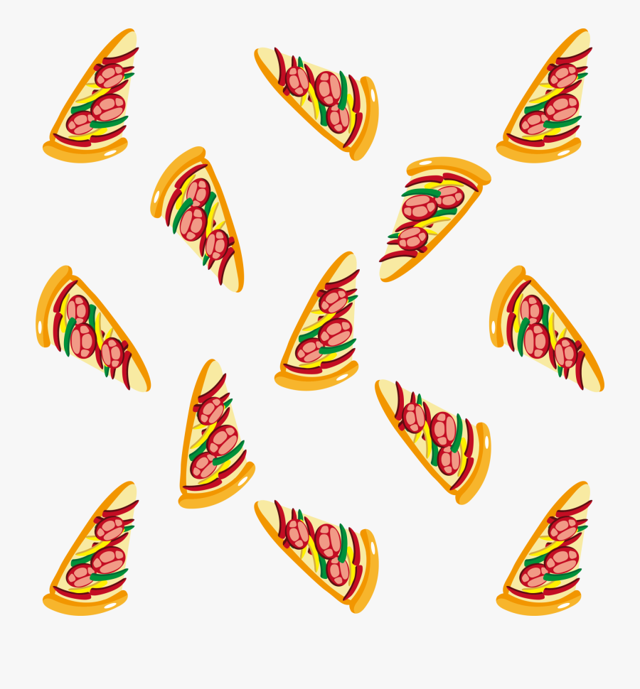 Pizza Fast Food Pattern Clipart , Png Download - Food, Transparent Clipart
