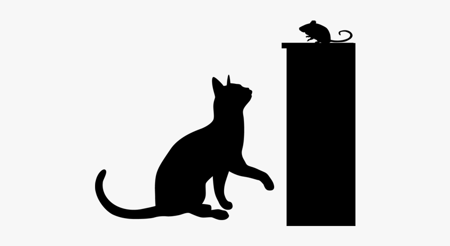 Sitting Cat Outline Silhouette, Transparent Clipart