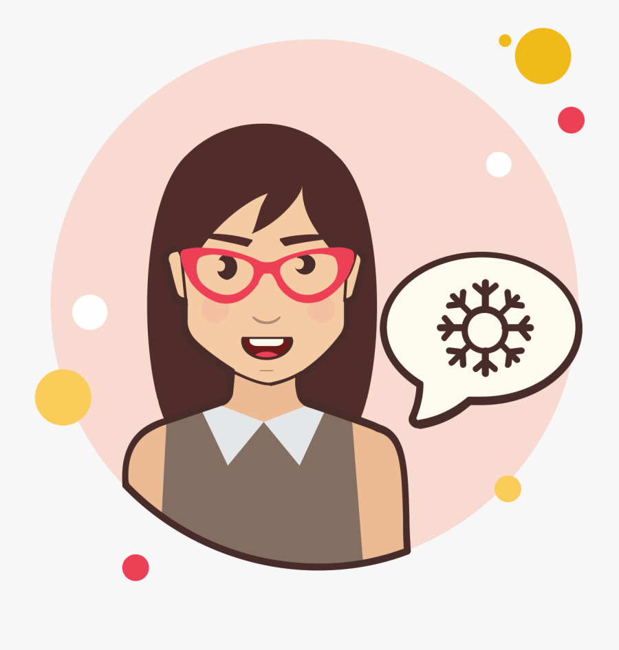 Snowflake Lady Icon, Transparent Clipart