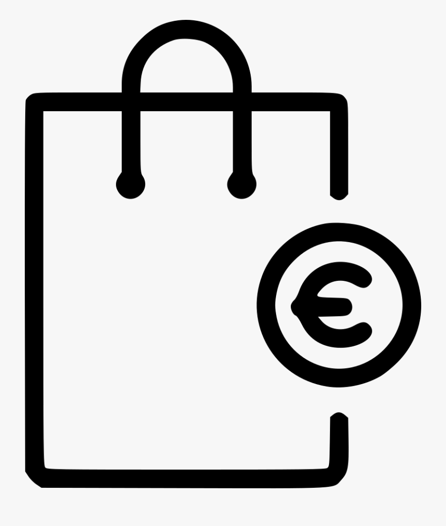 Shopping Bag Euro, Transparent Clipart