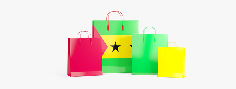 Shopping Bags With Flag, Transparent Clipart