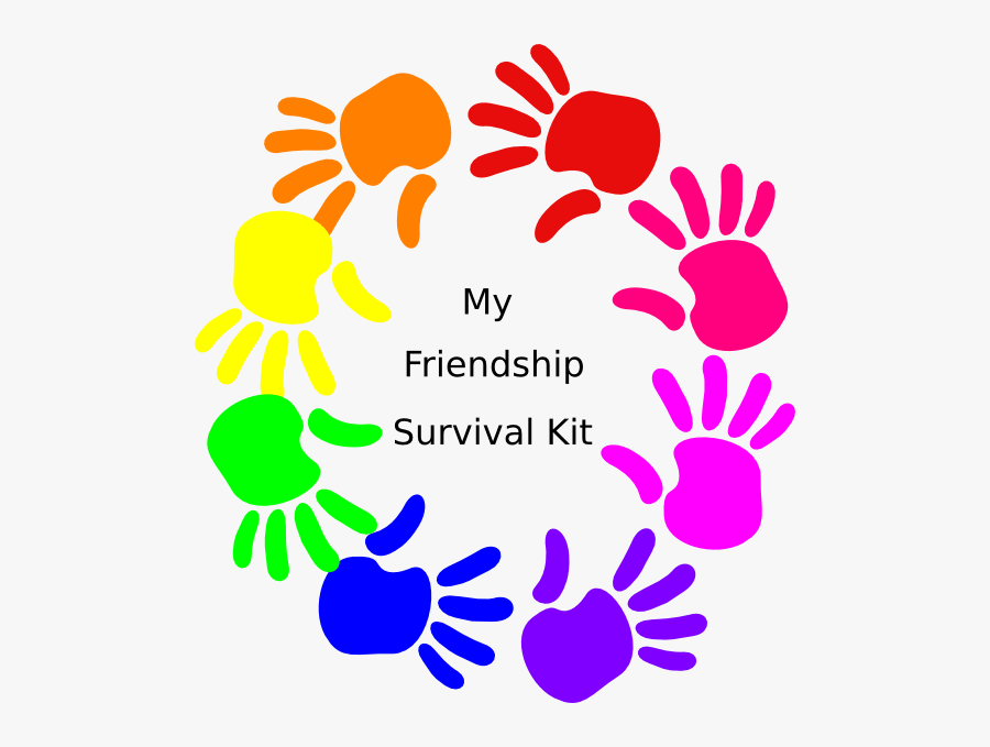 Circle Hands Friendship Survival Kit Clip Art, Transparent Clipart