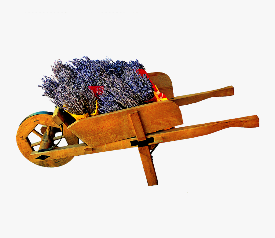 Cart Lavender Bouquet Free Picture - Lavender On Trolley Png, Transparent Clipart