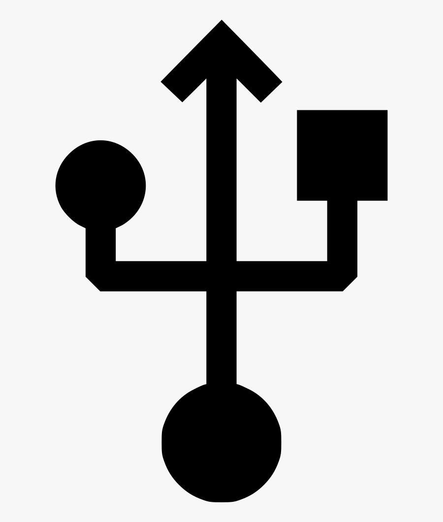 Usb Sign Port Storage Flash Drive Interface - Cross, Transparent Clipart