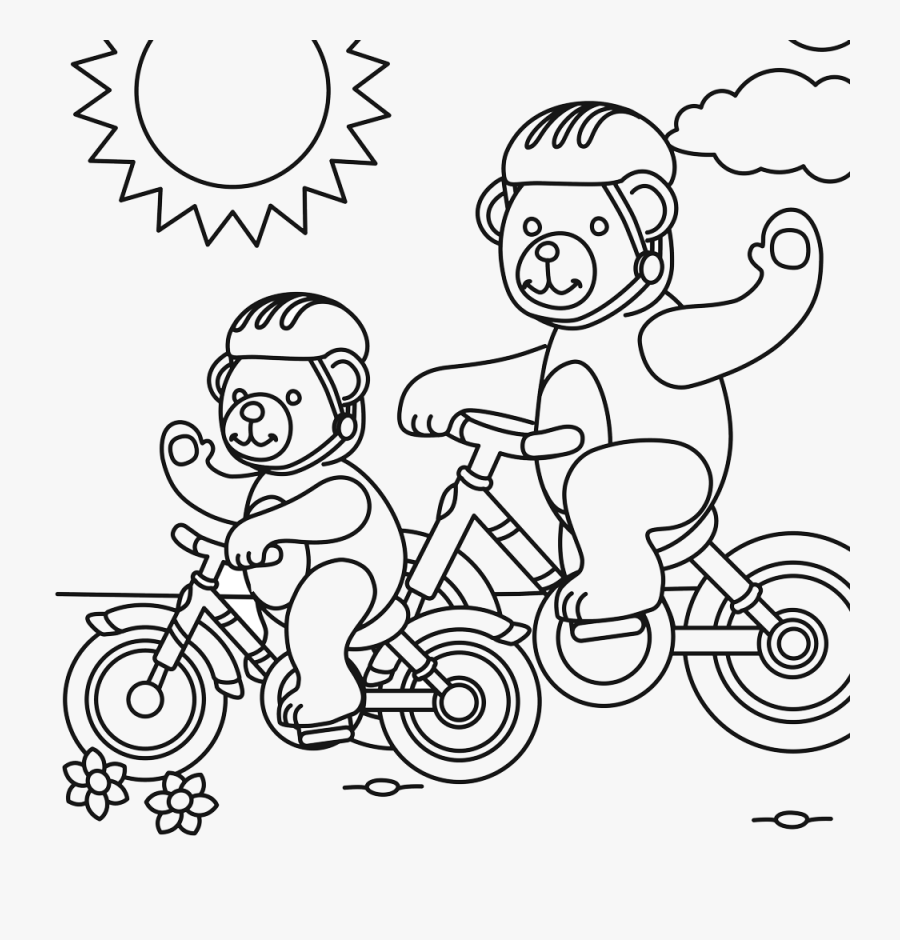 Teddy Bear Picnic Colouring In, Transparent Clipart