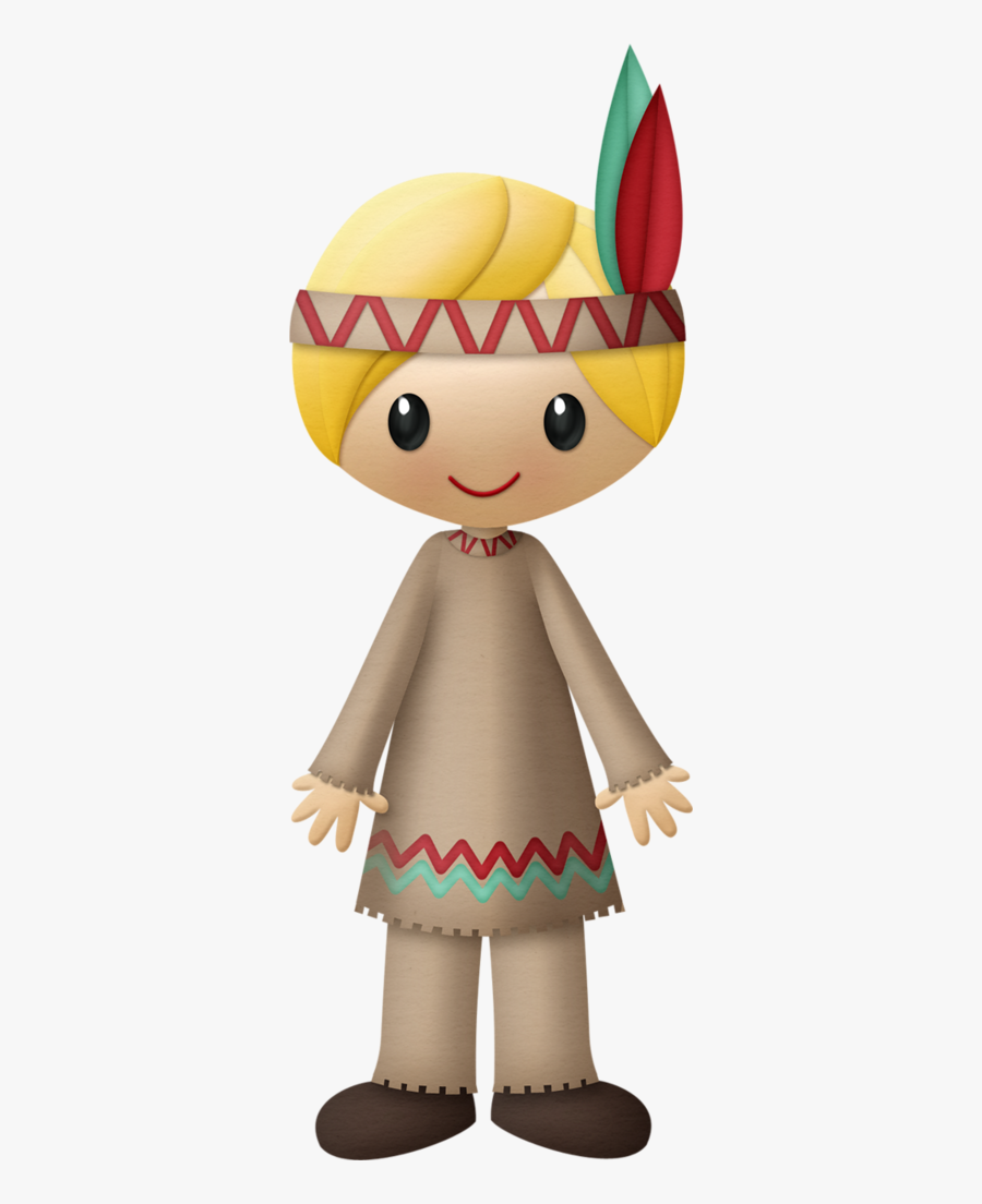 Indians Clipart Doll Indian - Native American Girl Cartoon, Transparent Clipart