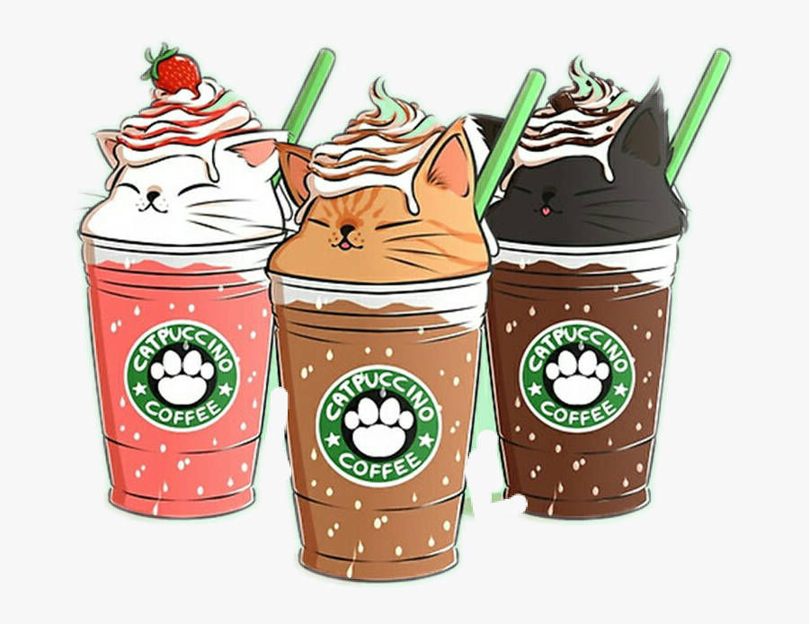 #catpuccino - Kawaii Starbucks, Transparent Clipart