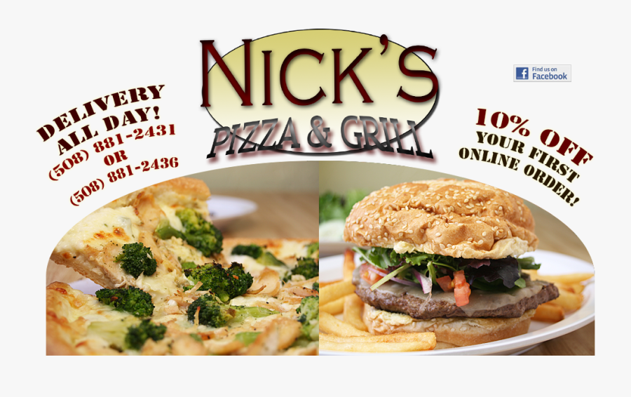 Transparent Calzone Png - Nick's Pizza, Transparent Clipart