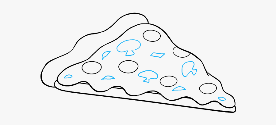 How To Draw Pizza - Draw A Pizza Step By Step, Transparent Clipart