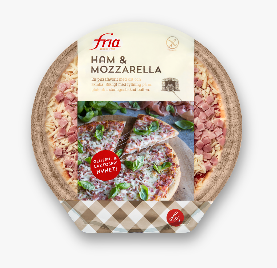 Gluten-free Ham And Mozzarella Pizza - Fria, Transparent Clipart