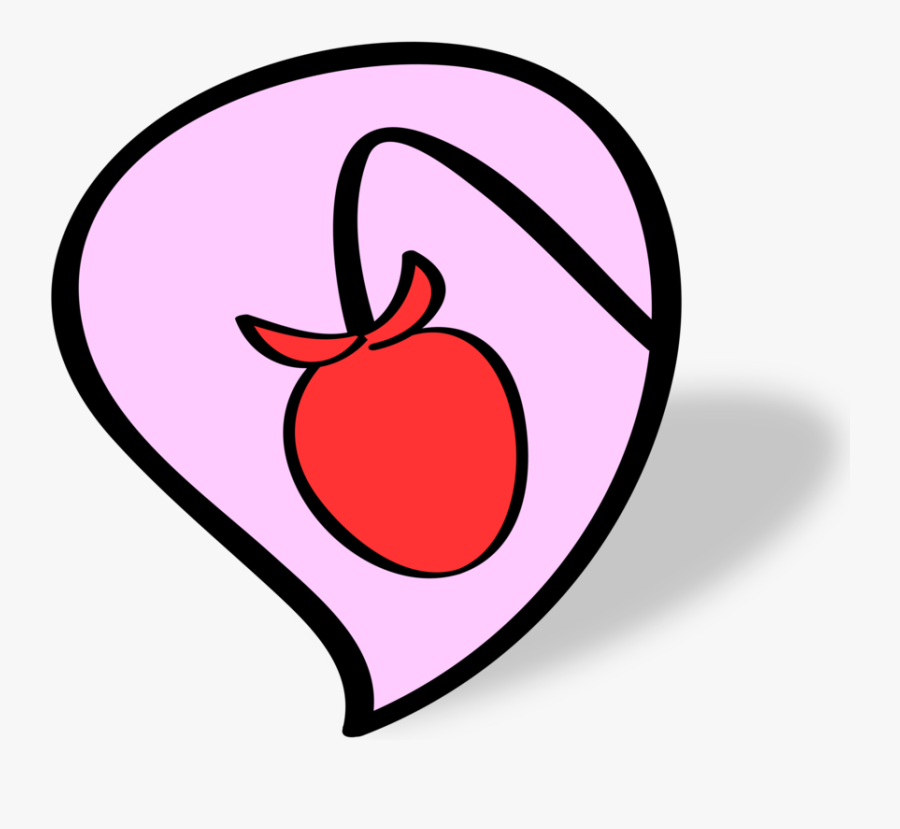 Pink,heart,flower - Strawberry, Transparent Clipart