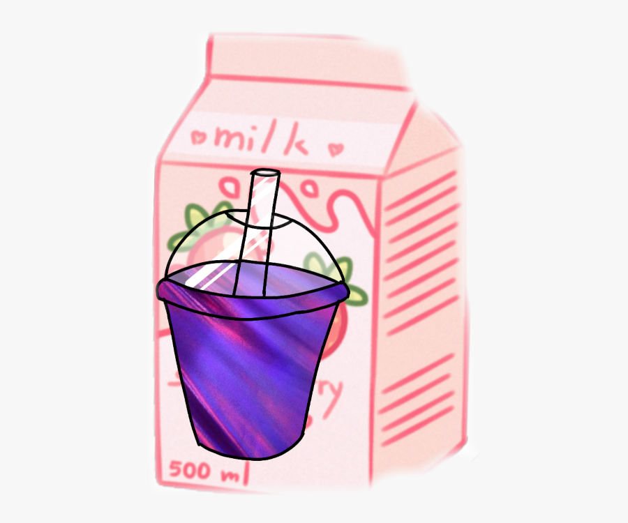 Transparent Parfait Clipart - Pastel Milk Carton Aesthetic , Free ...