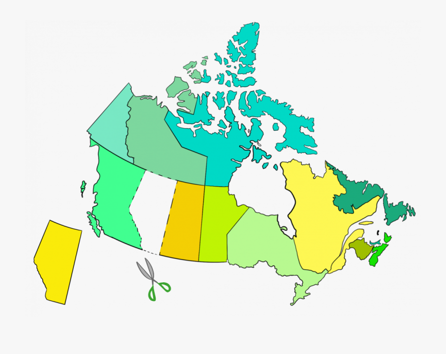 Canada English Vs French Map, Transparent Clipart