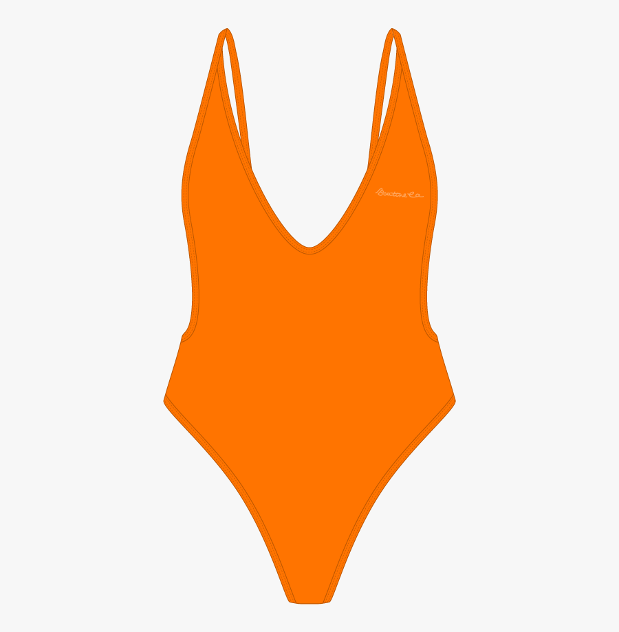Wild Orange Retro One-piece Ii - Body Bershka Jaune Fluo, Transparent Clipart