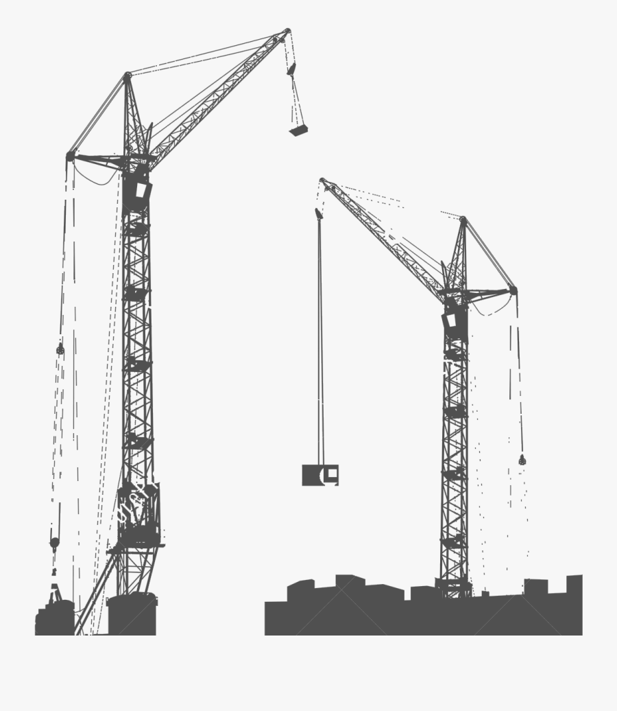 Cranes Working - Crane Clipart, Transparent Clipart