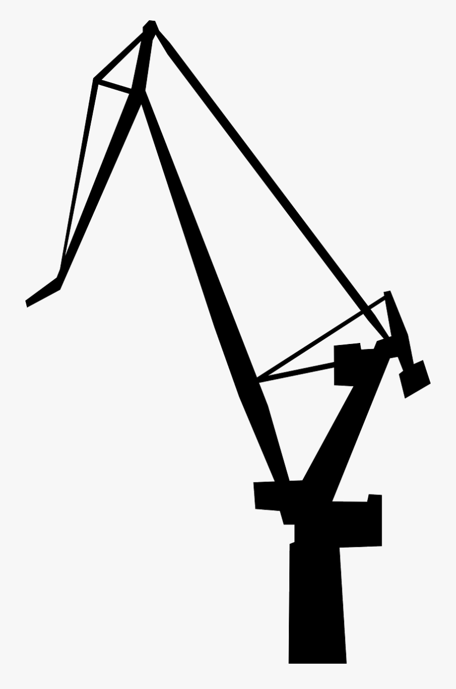 Crane Port Shipbuilding Free Picture - Crane Silhouette Png, Transparent Clipart