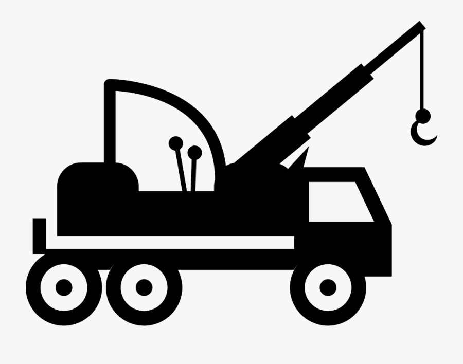 Mobile Crane Construction Transport Heavy Machinery - Caminhão De Guincho Vetor, Transparent Clipart