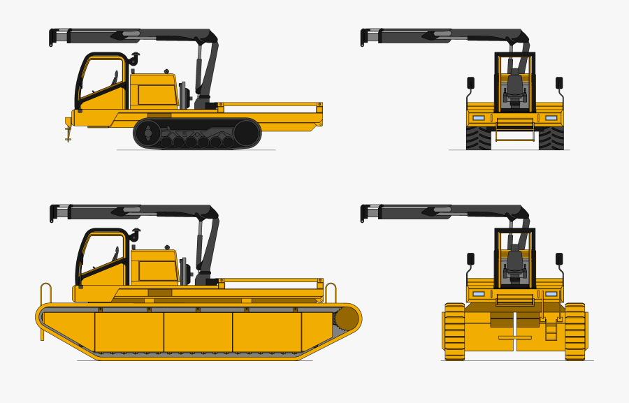 Bulldozer, Transparent Clipart