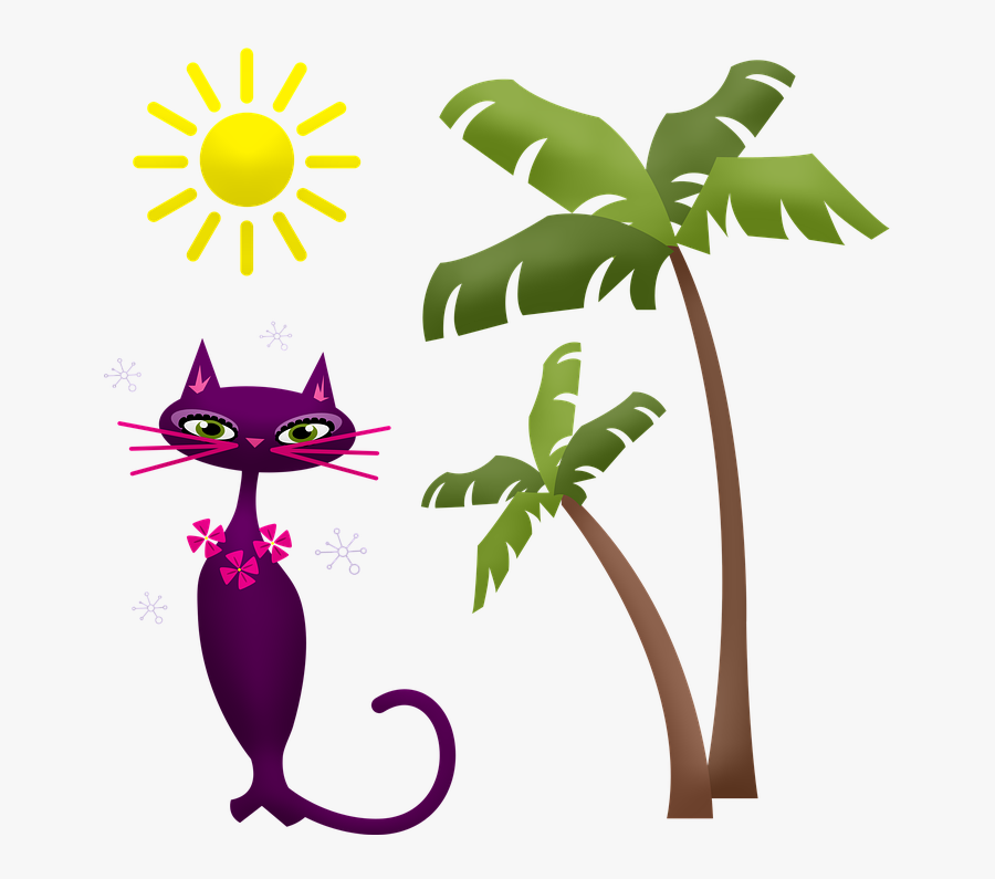 Transparent Palm Tree And Sun Clipart - Bellas Imagenes De Lunes, Transparent Clipart