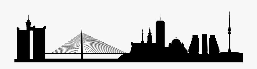 Belgrade Skyline, Transparent Clipart