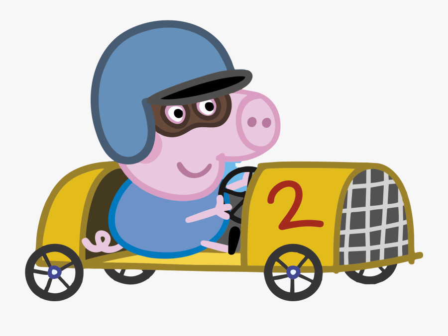 Transparent Peppa Pig George Png Peppa Pig Georges Racing Car Free Transparent Clipart Clipartkey