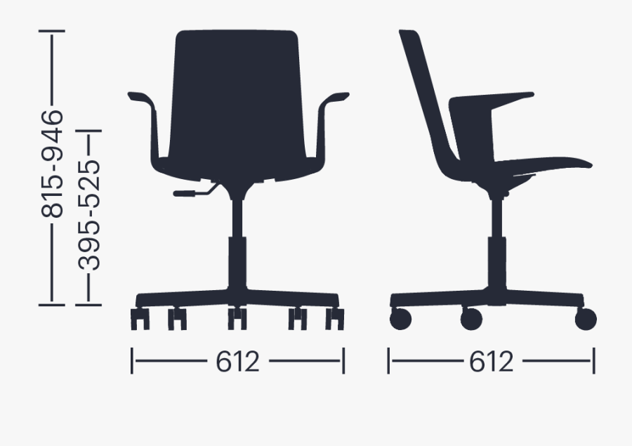 Dimensiones Silla Lottus High Office - Office Chair, Transparent Clipart