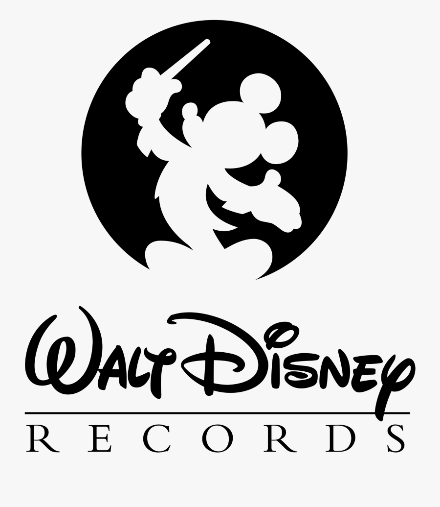 Collection Of Free Disney Vector Black And White - Walt Disney Records Logo, Transparent Clipart