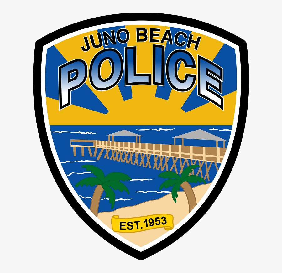 Juno Beach Police Patch, Transparent Clipart