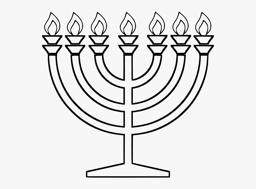 Menorah Clipart Black And White - Hanukkah Clipart Black And White, Transparent Clipart