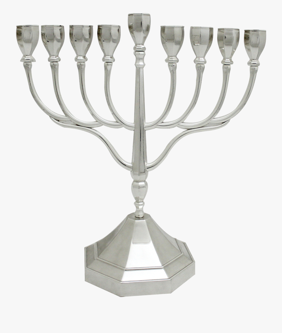 Elegant 10″ “waves Of Priaise” Nickel Menorah - חנוכיה רקע שקוף, Transparent Clipart