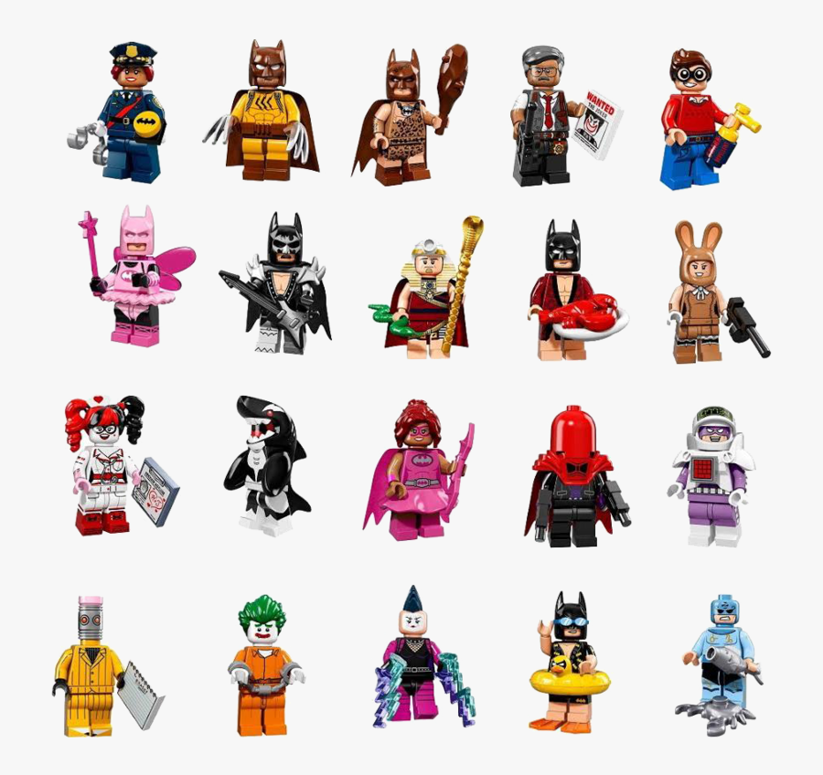 Batman Movie Lego Minifigures, Transparent Clipart