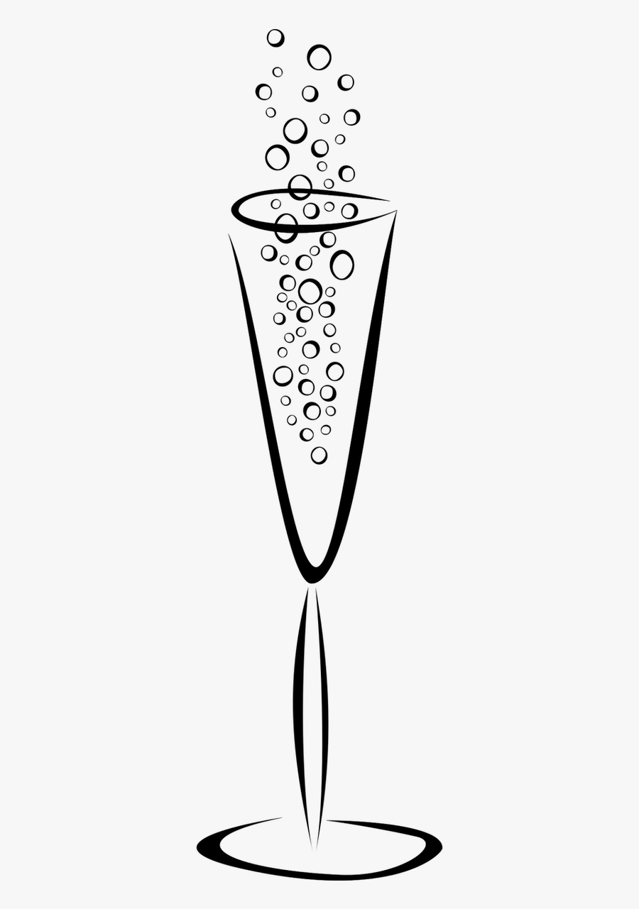 Bubbles In A Champagne Glass, Transparent Clipart