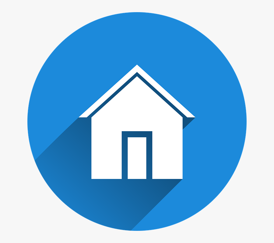 Home Start Blue Logo Icon - Flat Home Icon Png, Transparent Clipart