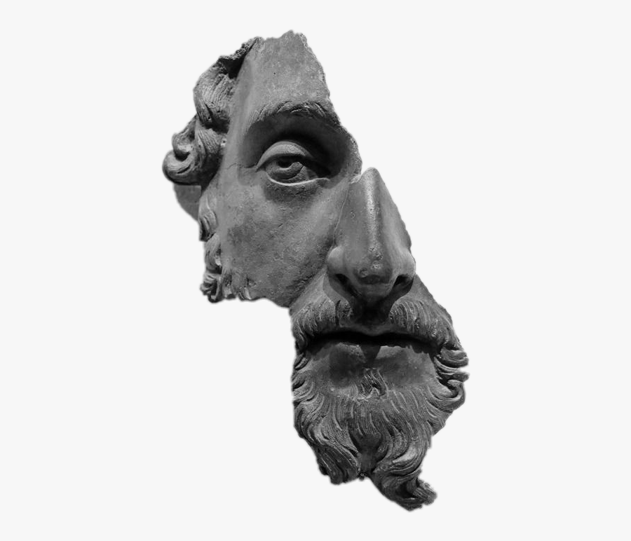 Greek Clipart Greek Sculpture - Marcus Aurelius Half Face, Transparent Clipart