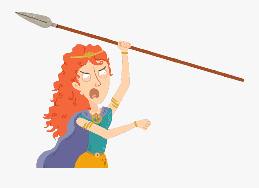 Boudicca With A Spear - Boudicca Cartoon, Transparent Clipart