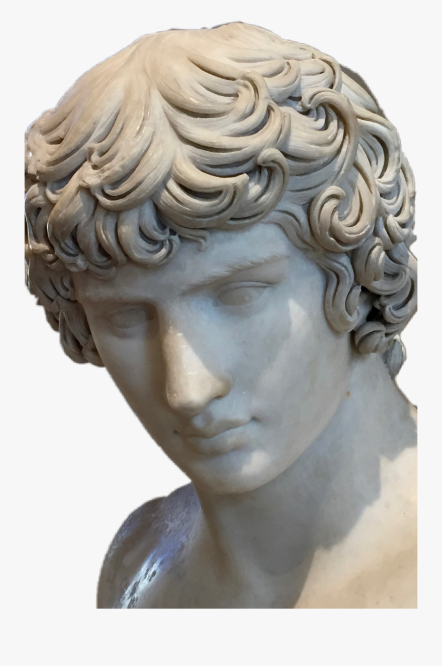 #greek #statue #art #vapowave - Greek Sculpture Head, Transparent Clipart